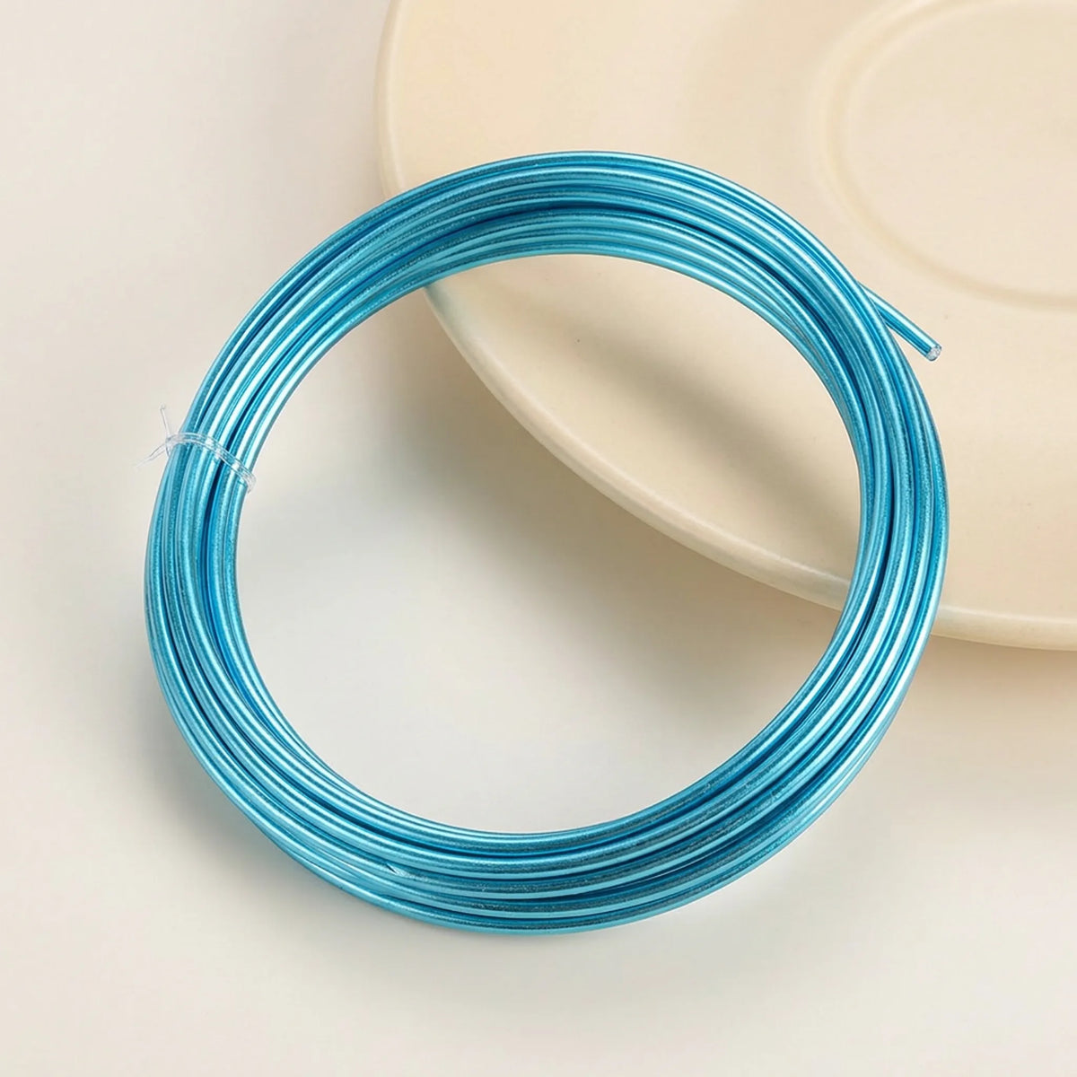 peacock blue anodized round aluminum craft wire for jewelry making