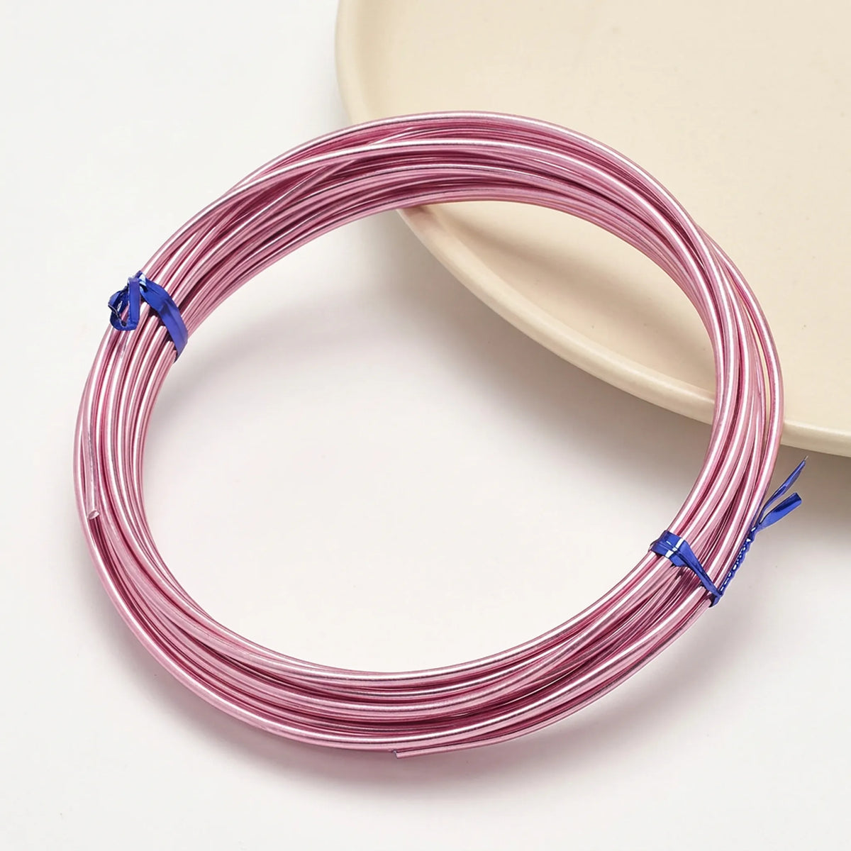 pink anodized round aluminum craft wire for jewelry making