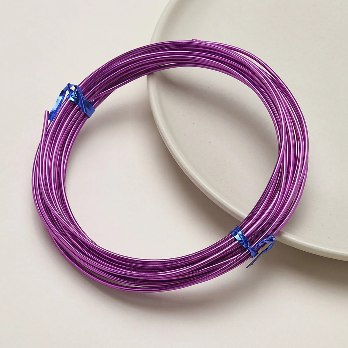 purple anodized round aluminum craft wire for jewelry making