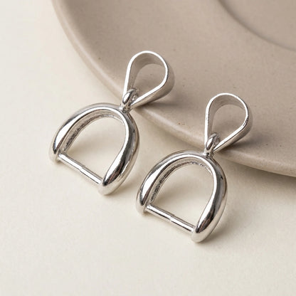 Rhodium plated 925 sterling silver pinch bails for pendants