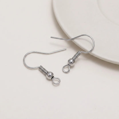 Rhodium 20x17mm spring end earring hooks for handmade jewelry