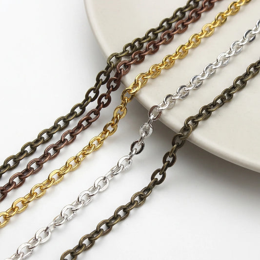 Rolo link chain for jewelry making