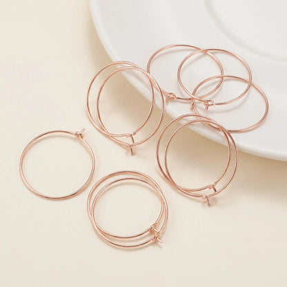Rose gold large hoop earring wires for DIY jewelry making