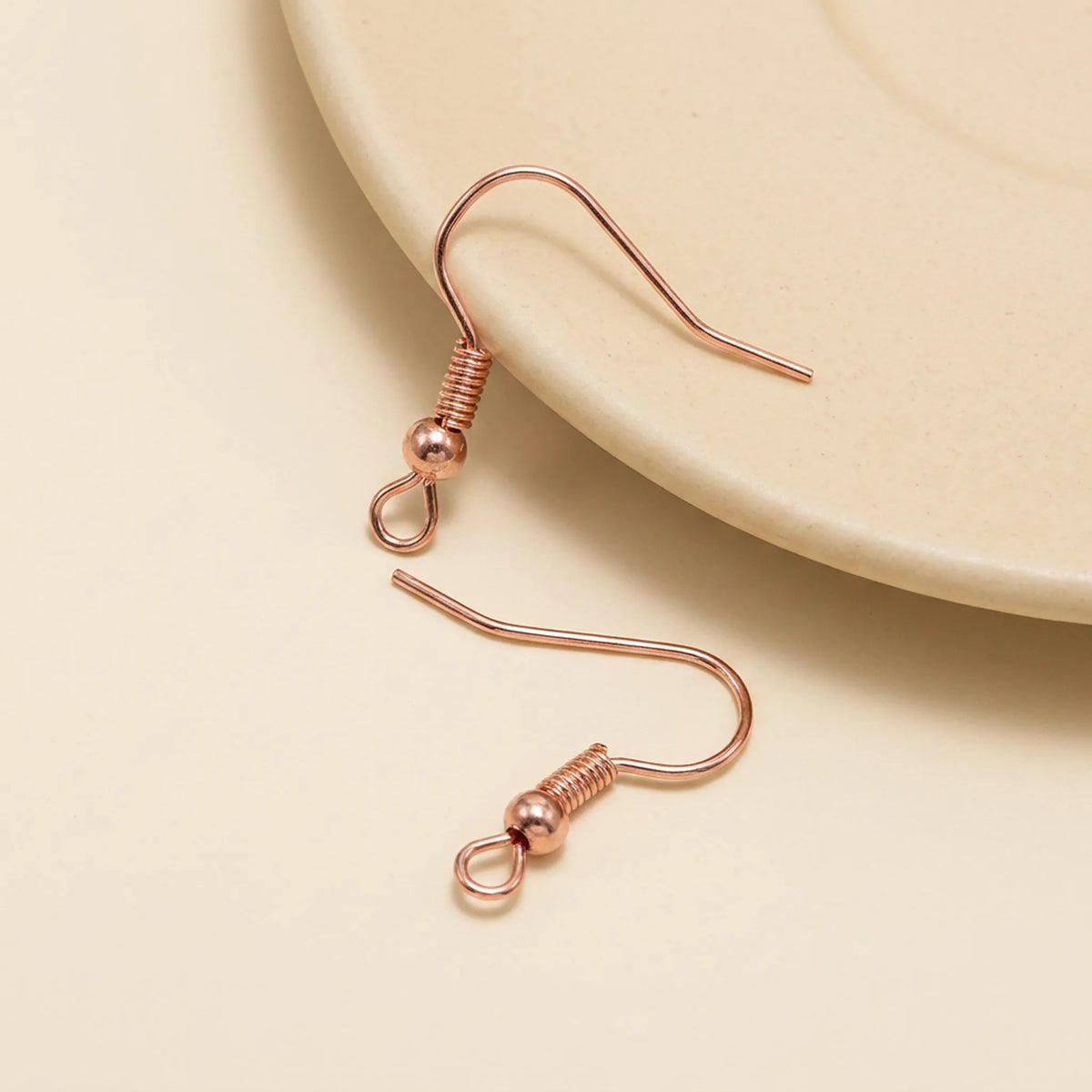 Rose gold 20x17mm spring end earring hooks for DIY jewelry making