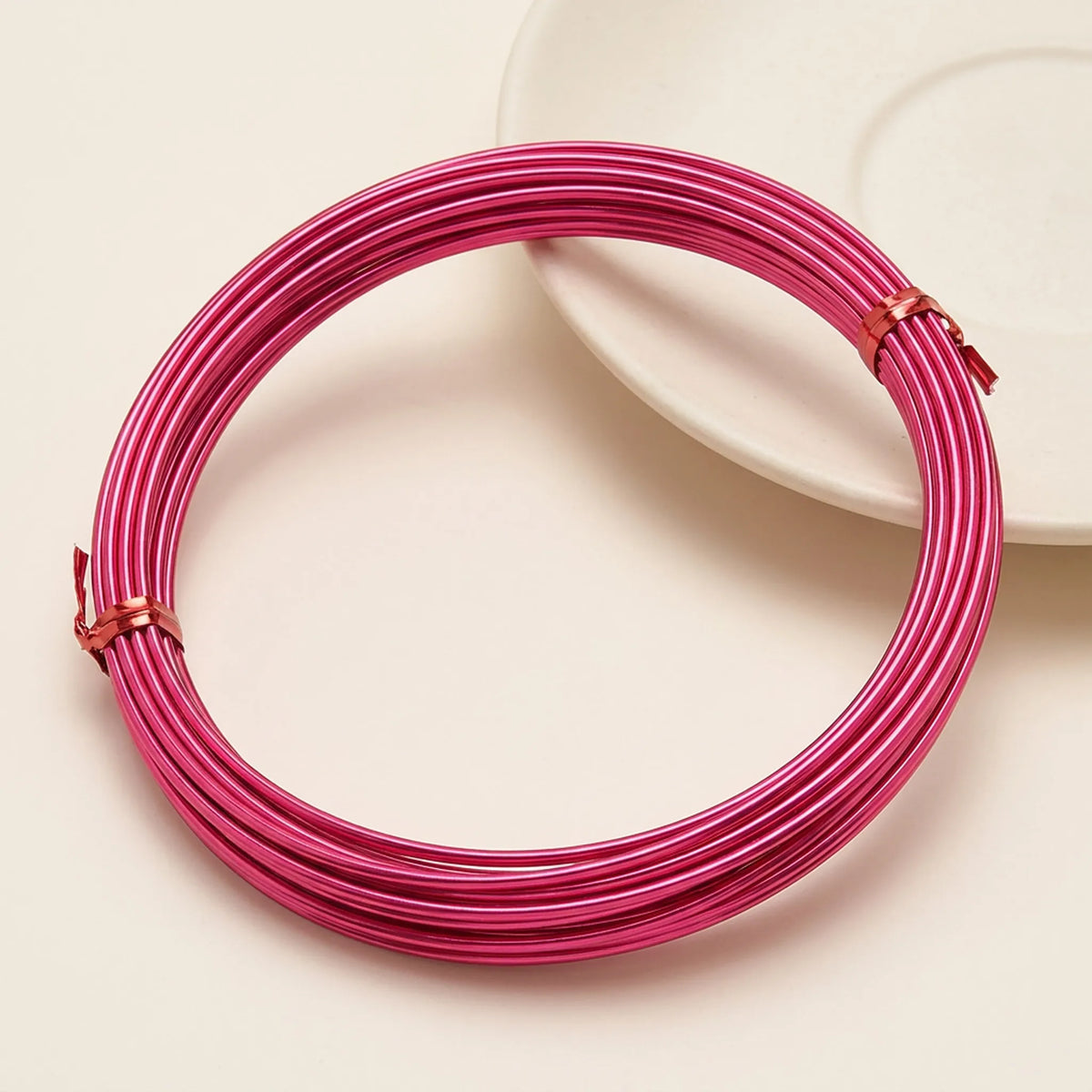 rose red anodized round aluminum craft wire for jewelry making