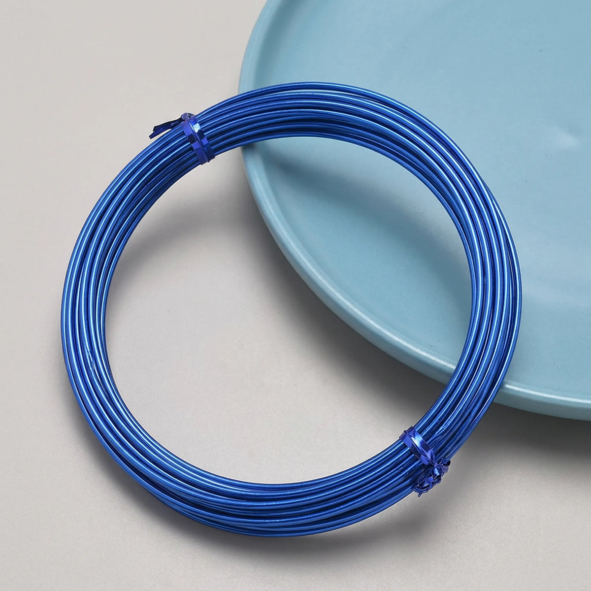 royal blue anodized round aluminum craft wire for jewelry making