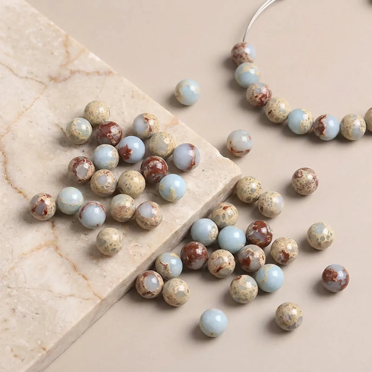 Shoushan Terra Impression Jasper Beads 4-12mm