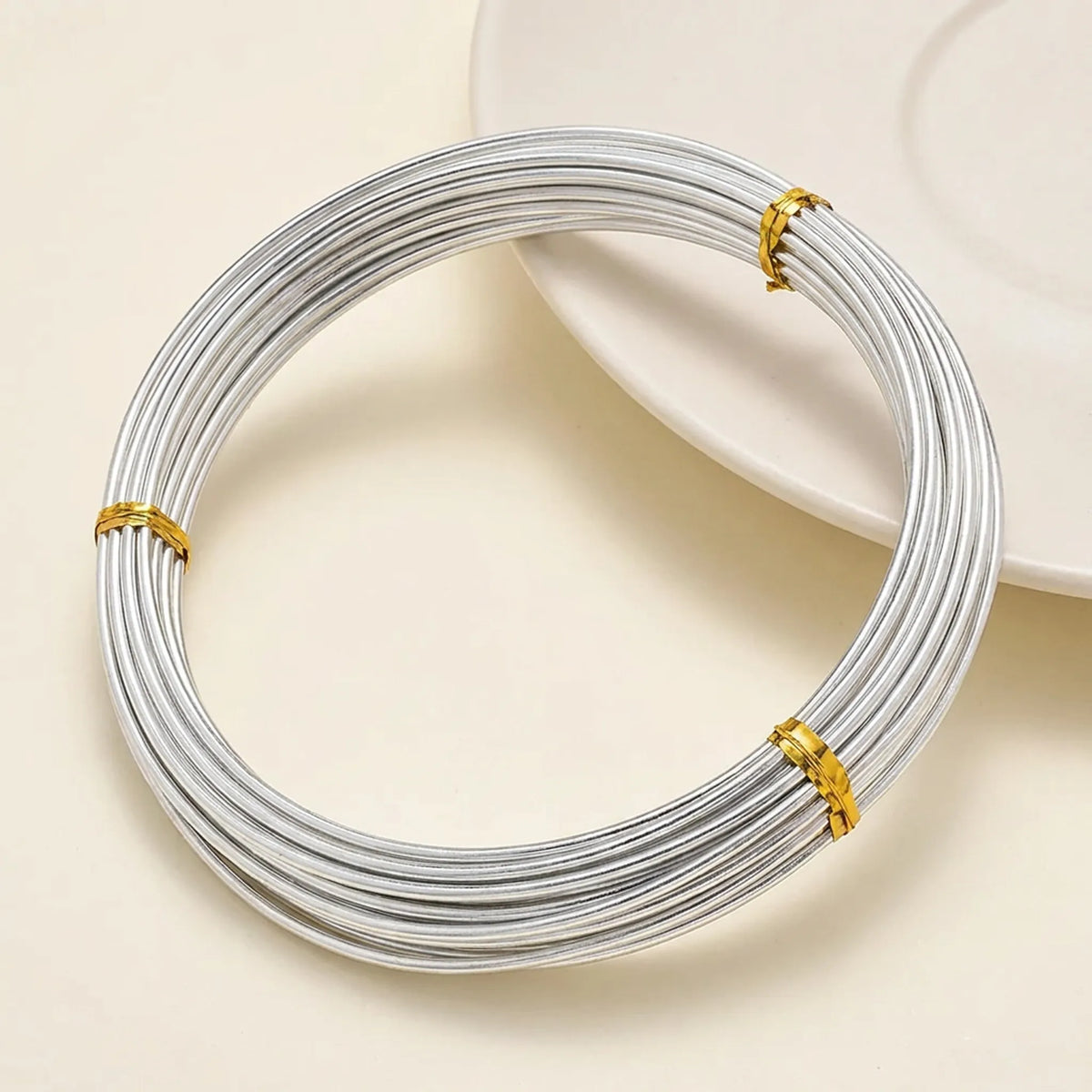 silver anodized round aluminum craft wire for jewelry making