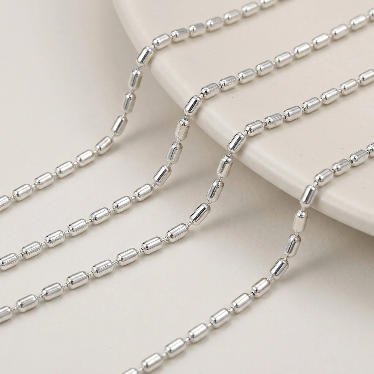 Cylinder Copper Bead Chain 2m