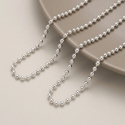 Silver metal ball chain for handmade jewelry
