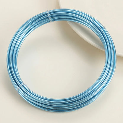 sky blue anodized round aluminum craft wire for jewelry making