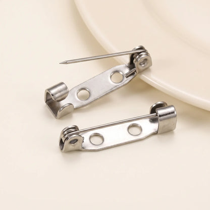 Stainless Steel Brooch Pin Backs – 14mm to 45mm, 20pcs
