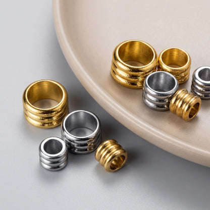 Stainless steel large hole tube spacer beads for jewelry making
