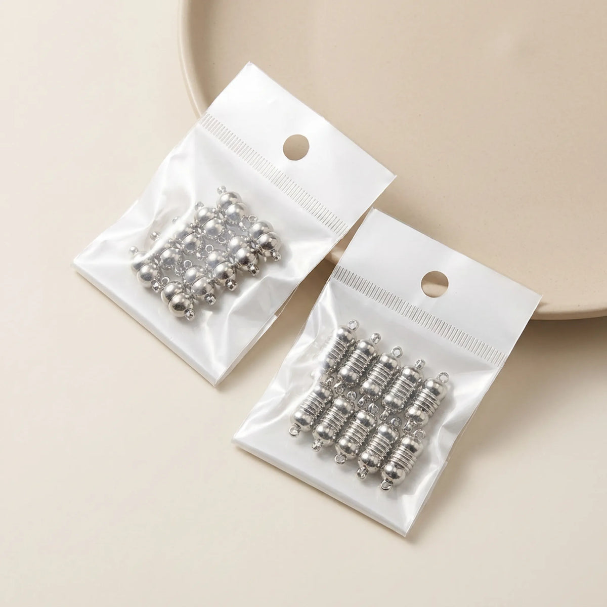 Stainless steel magnetic clasps for jewelry making, 10 pieces per pack