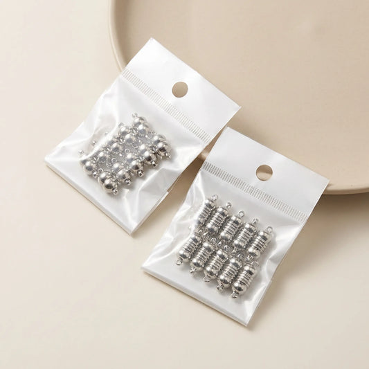 Stainless steel magnetic clasps for jewelry making, 10 pieces per pack