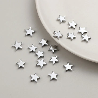 Star shaped hematite beads for jewelry making projects