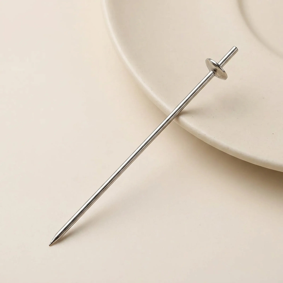 65mm 925 sterling silver brooch pin with 6mm attachment pad