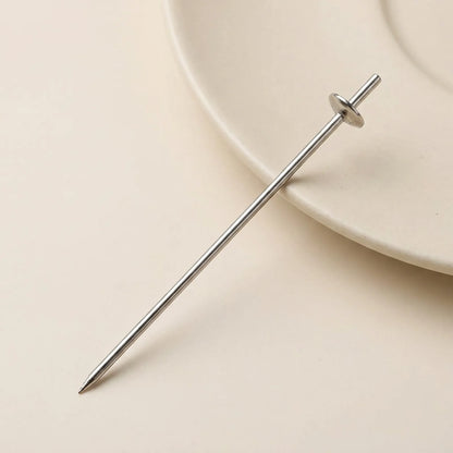 65mm 925 sterling silver brooch pin with 6mm attachment pad