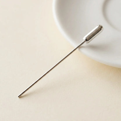 925 sterling silver brooch pin with flat round pad for jewelry making