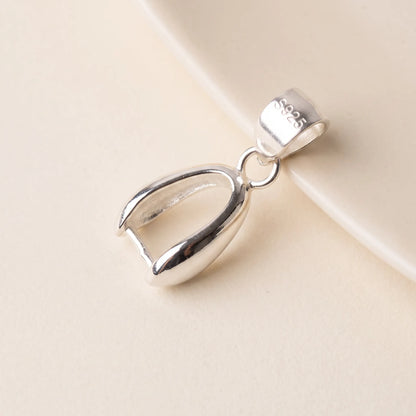 Sterling silver ice pick bail for pendants with S925 hallmark