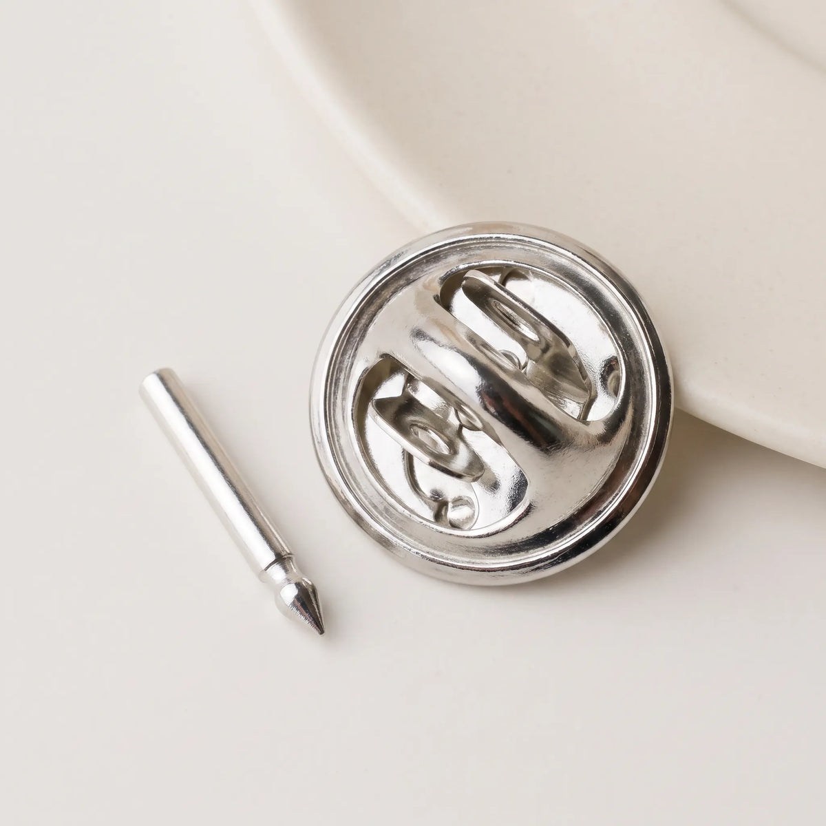 925 sterling silver locking brooch pin keeper with separate pointed pin for crafts