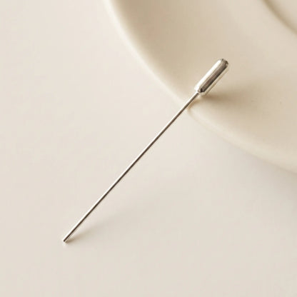 Long 925 sterling silver brooch pin with protective pin back