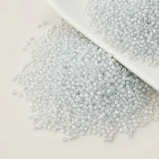 Transparent White Lined Seed Beads 2mm 12/0 Glass Seed Beads 1000pcs for Jewelry Making