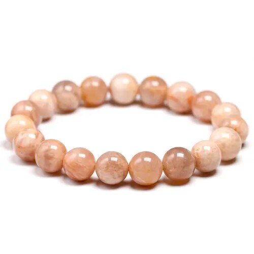 Sunstone gemstone stretch bracelet, 6-12mm