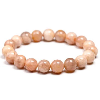 Sunstone gemstone stretch bracelet, 6-12mm