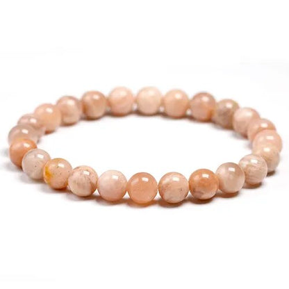 Sunstone gemstone stretch bracelet, 6-12mm