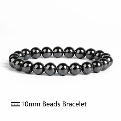 Black Hematite Gemstone Bracelet 6-12mm