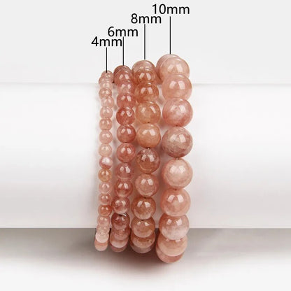 Sunstone gemstone stretch bracelet, 6-12mm