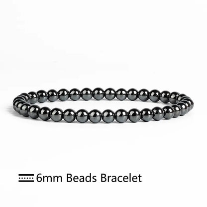 Black Hematite Gemstone Bracelet 6-12mm