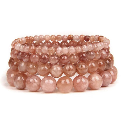 Sunstone gemstone stretch bracelet, 6-12mm