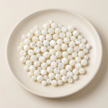 White shell beads for jewelry making projects