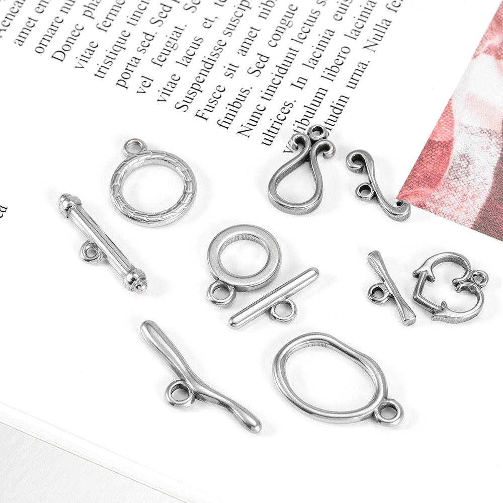 16 Style Stainless Steel OT Clasps, 3set 