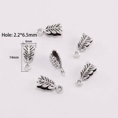 Perles de connecteur de Bail à Clip en argent Antique, 20 pièces/lot