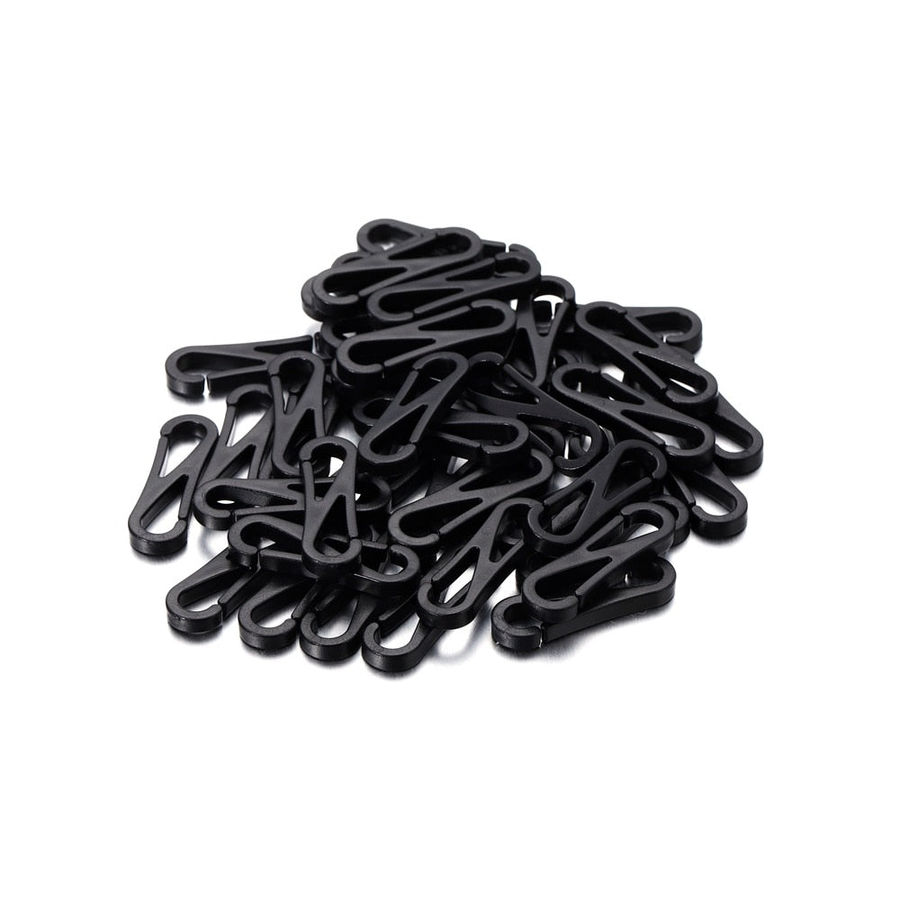 Black Plastic Hat Hook, 30pcs