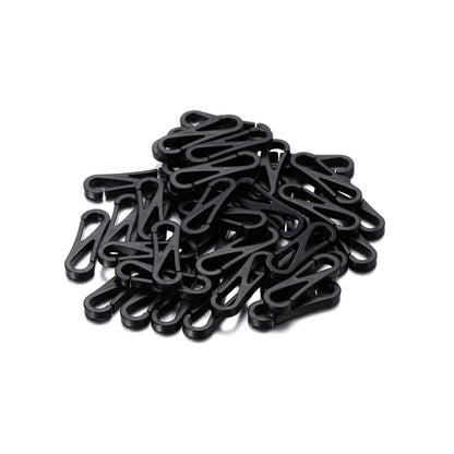 Black Plastic Hat Hook, 30pcs
