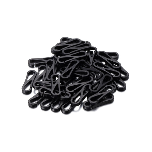 Black Plastic Hat Hook, 30pcs