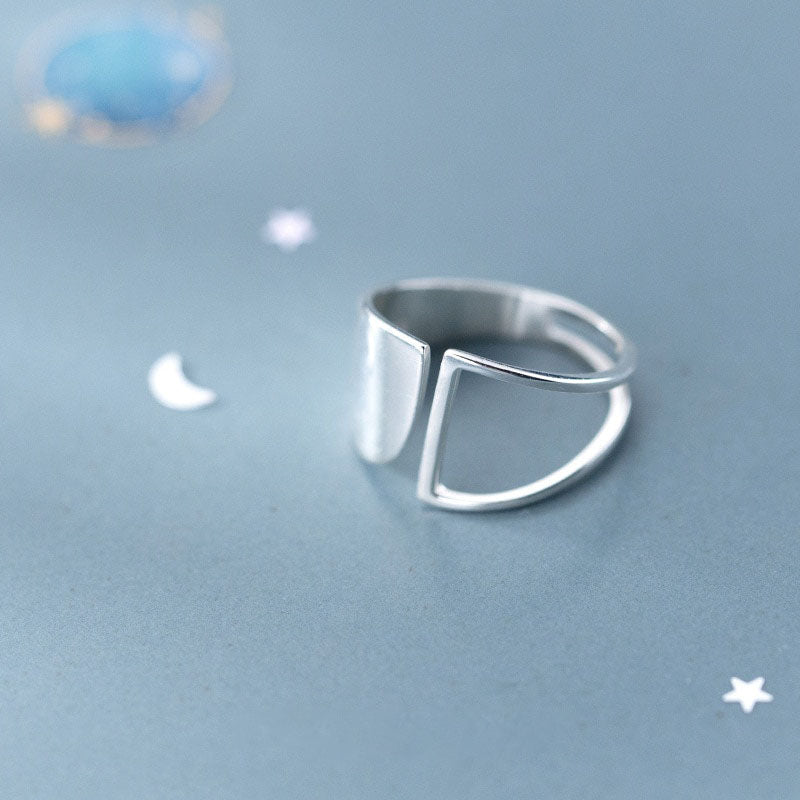 Geometric Silver Ring