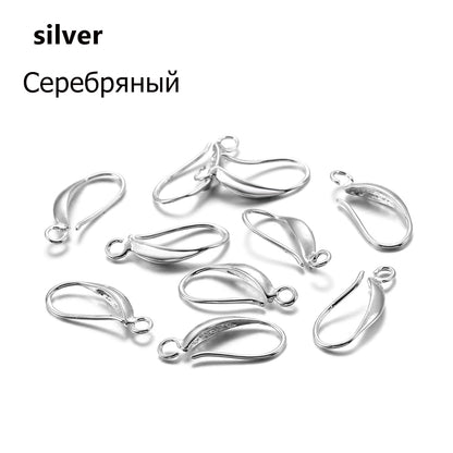 Crochets de boucles d'oreilles françaises 17x8mm, 12pcs