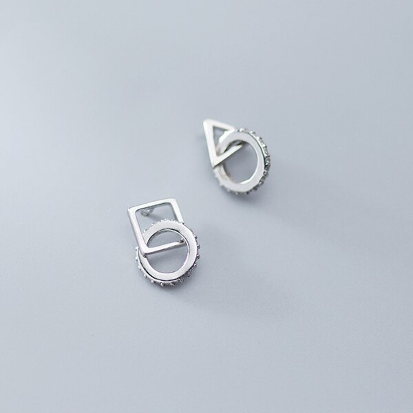 Quadratischer, dreieckiger, asymmetrischer Tropfenohrring