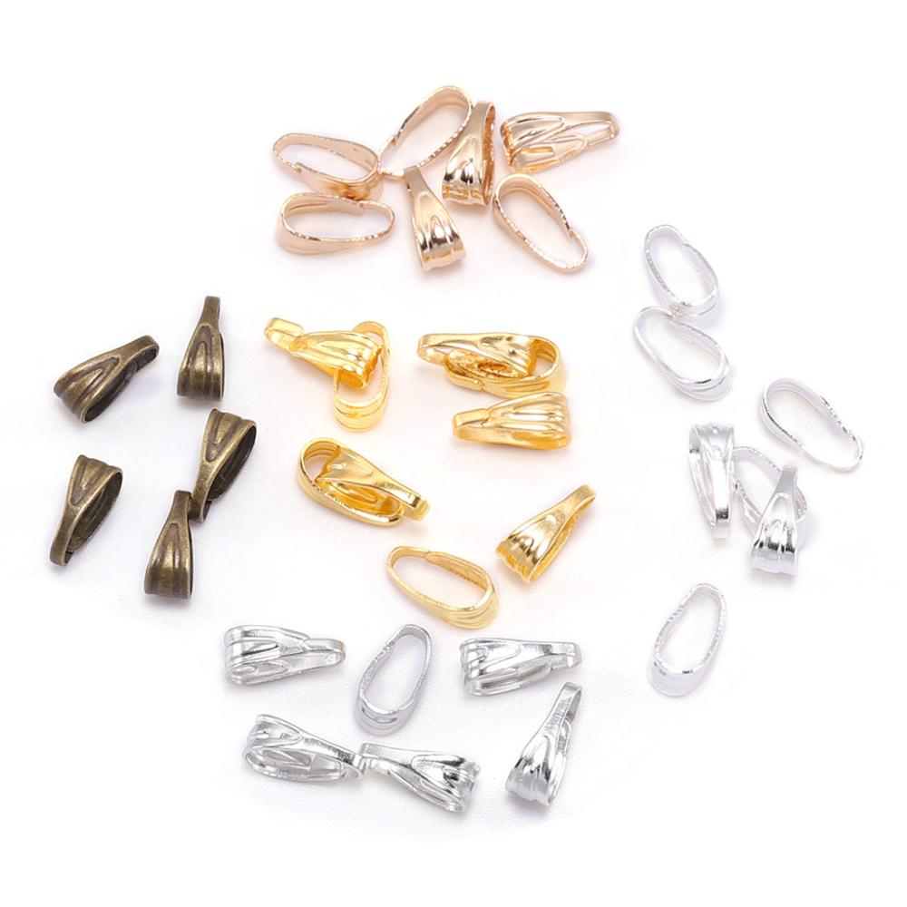 7-8mm Gold Clips Connectors, 100pcs