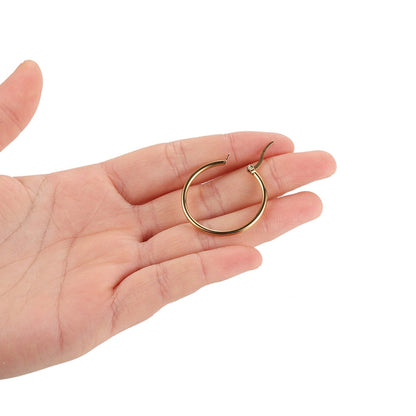 Offene Creolenbasis aus Edelstahl, 15–50 mm