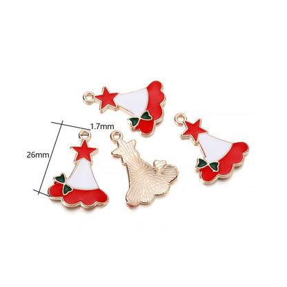 Metall-Emaille-Weihnachtsanhänger, 10–15 Stück