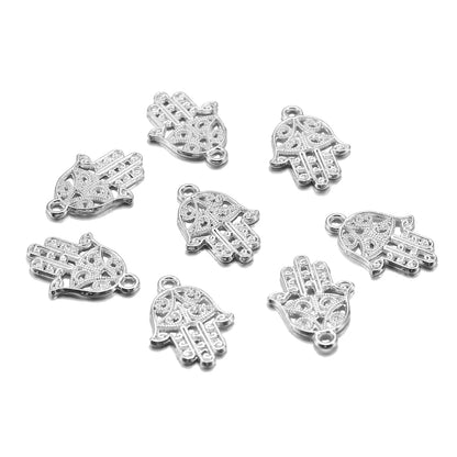 20 Stück 15 x 21 mm klassische antike Bronze-Hand-Charms-Anhänger