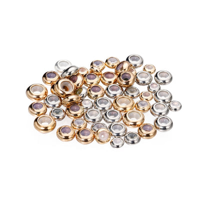 10 Stück abgeflachte CCB-Perlen aus Epoxidharz mit Silikon