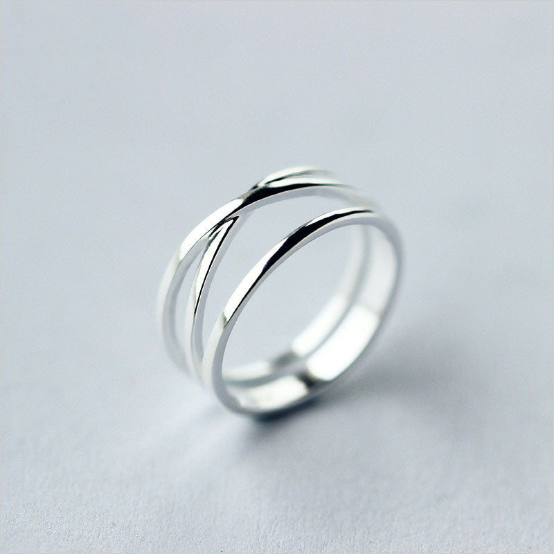 Simple Silver Cross Ring