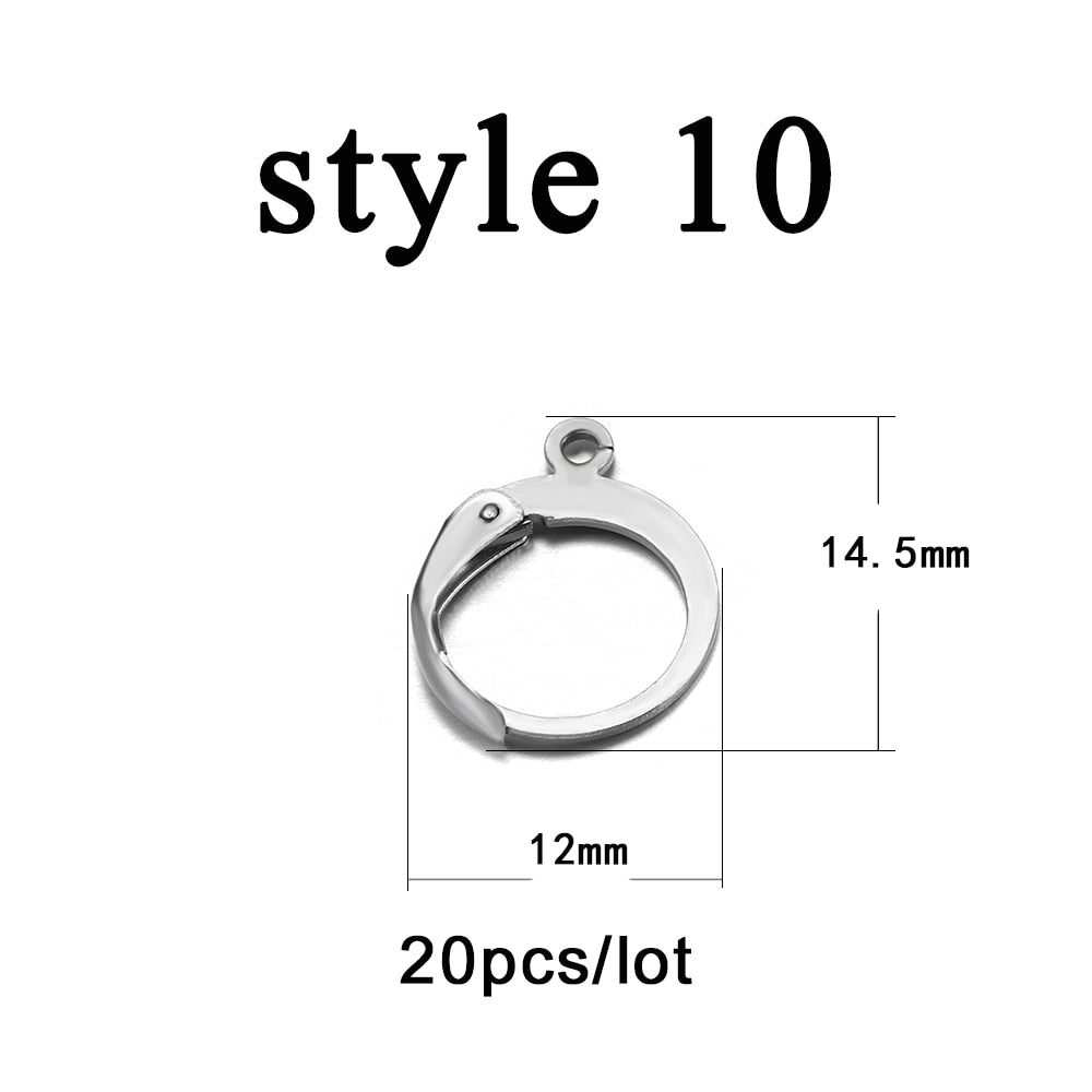Hypoallergenic Stainless Steel Earring Hooks, 20-50pcs
